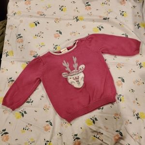 Gymboree Baby Girl Deer Embroidered Knit Sweater